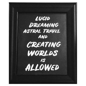 8x10 Lucid Dreaming Motivational Framed Art